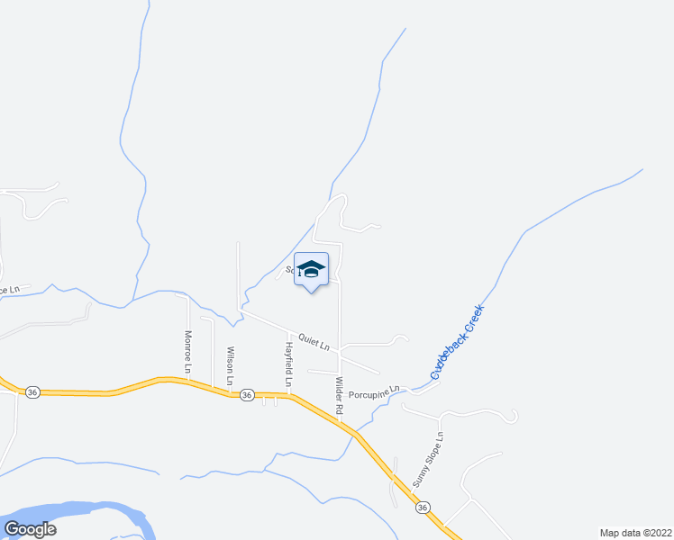 map of restaurants, bars, coffee shops, grocery stores, and more near 500 Wilder Road in Carlotta