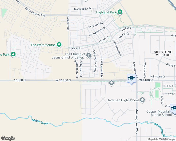 map of restaurants, bars, coffee shops, grocery stores, and more near 6356 West Meadow Grass Drive in South Jordan