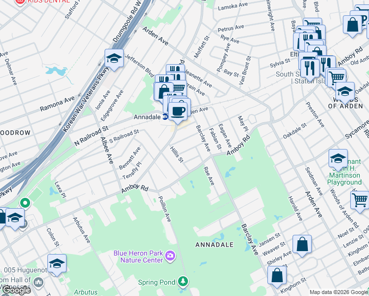 map of restaurants, bars, coffee shops, grocery stores, and more near 37 Mosely Avenue in Staten Island