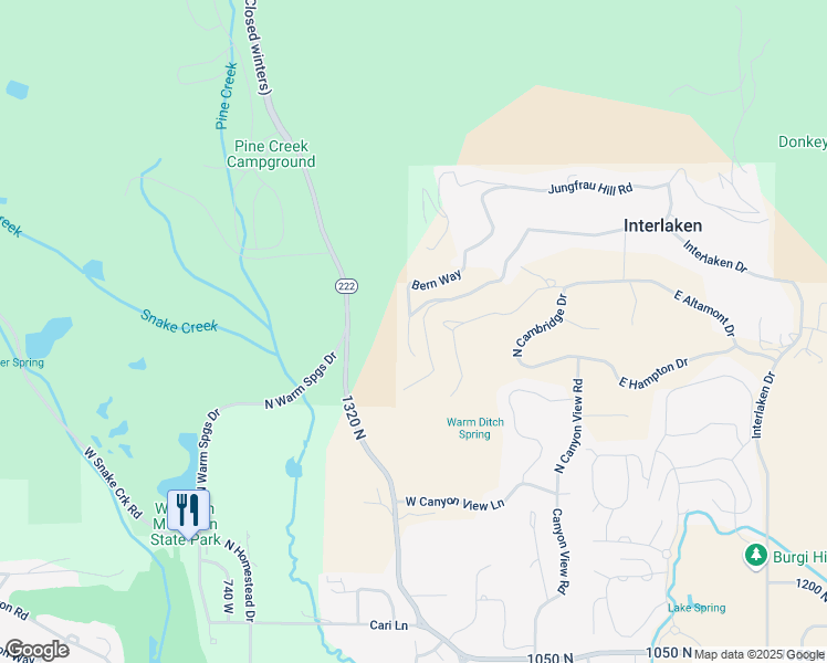 map of restaurants, bars, coffee shops, grocery stores, and more near 391 Bern Way in Park City