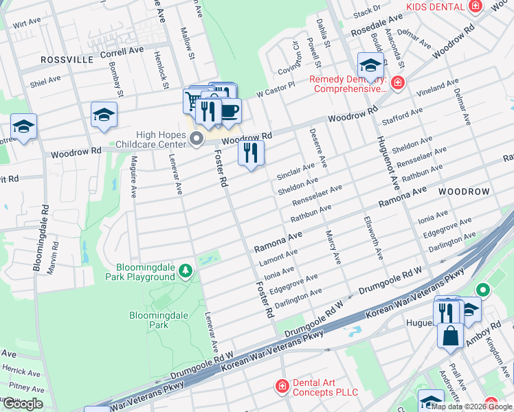 map of restaurants, bars, coffee shops, grocery stores, and more near 868 Sheldon Avenue in Staten Island
