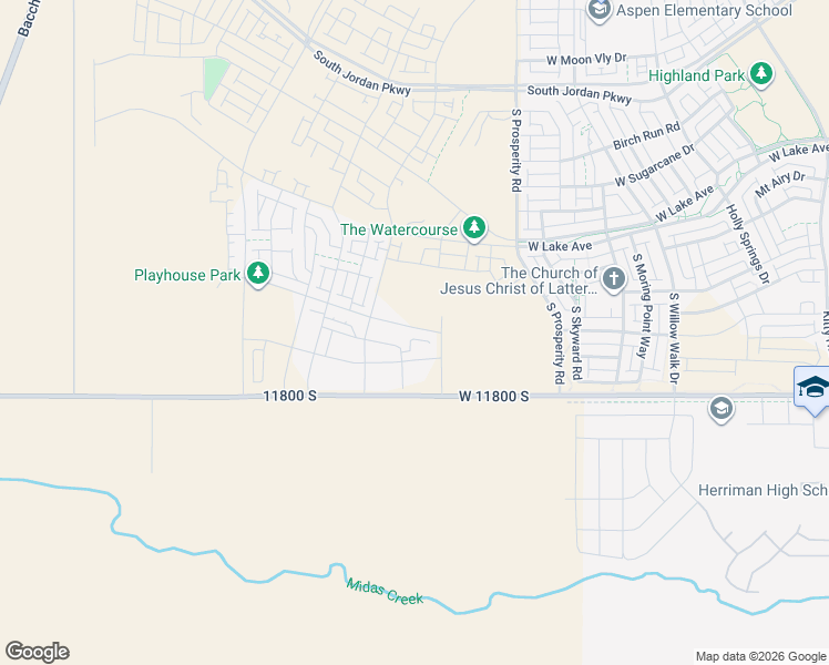 map of restaurants, bars, coffee shops, grocery stores, and more near 6661 West Meadow Grass Drive in South Jordan