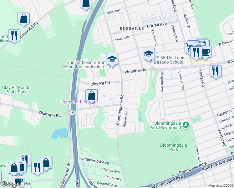 map of restaurants, bars, coffee shops, grocery stores, and more near 29 Jade Court in Staten Island