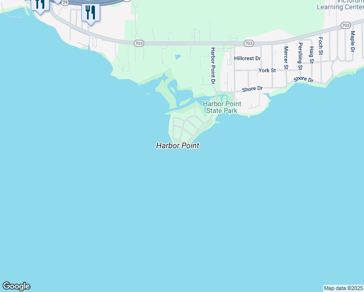map of restaurants, bars, coffee shops, grocery stores, and more near 704 Harbor Point Dr in Celina