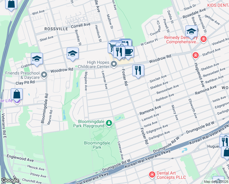map of restaurants, bars, coffee shops, grocery stores, and more near 959 Sinclair Avenue in Staten Island