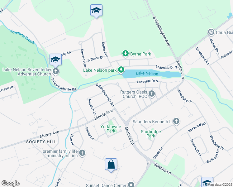 map of restaurants, bars, coffee shops, grocery stores, and more near 5 Michelle Court in Piscataway