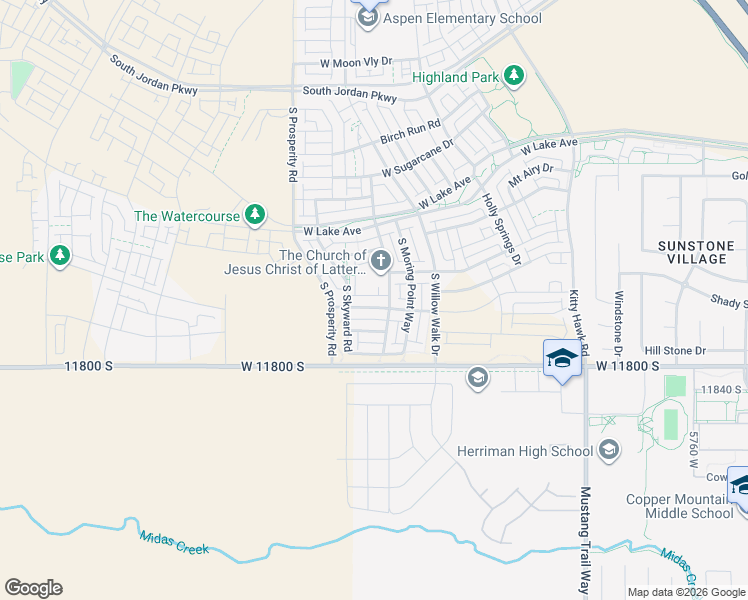 map of restaurants, bars, coffee shops, grocery stores, and more near 6356 West Meadow Grass Drive in South Jordan