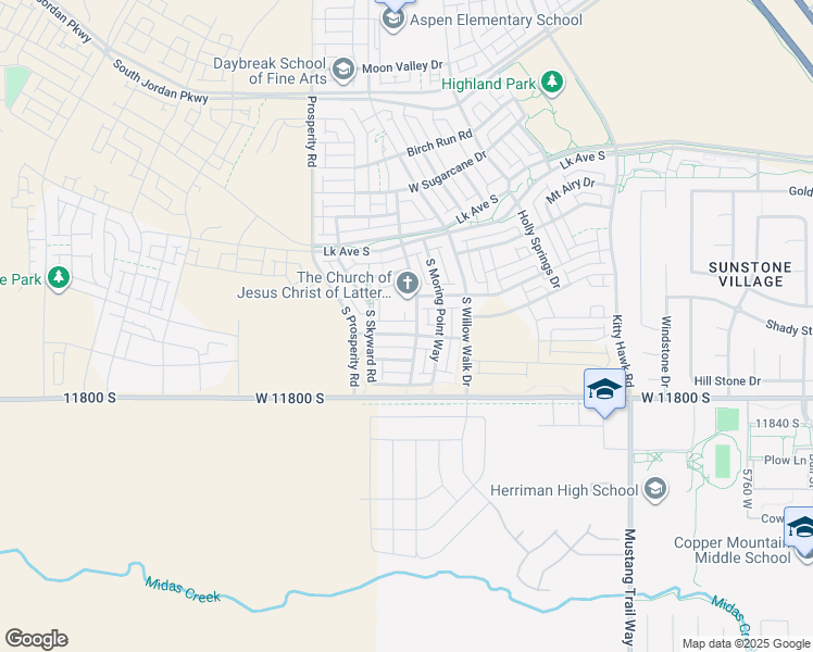 map of restaurants, bars, coffee shops, grocery stores, and more near 6336 West Meadow Grass Drive in South Jordan