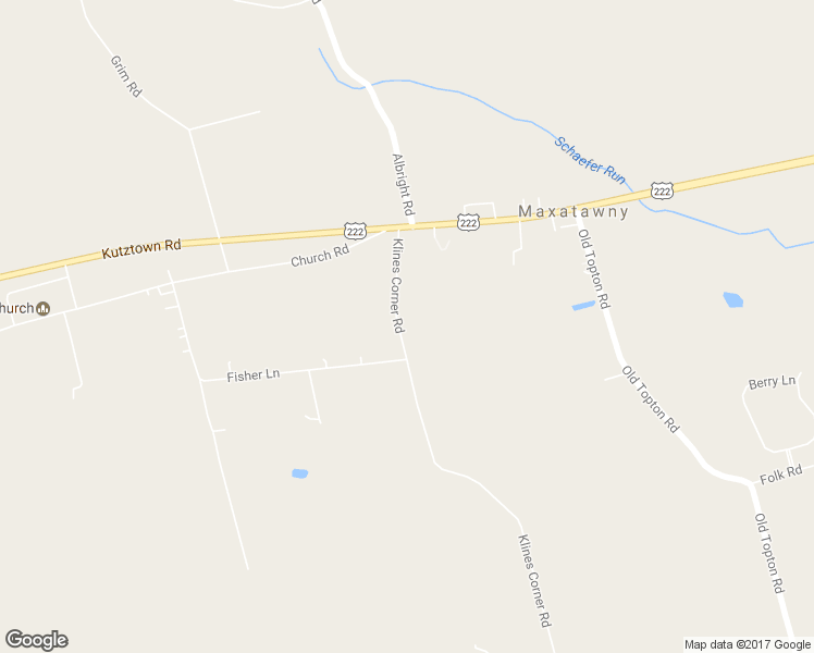 map of restaurants, bars, coffee shops, grocery stores, and more near 69 Klines Corner Road in Kutztown