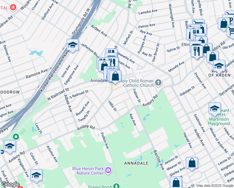 map of restaurants, bars, coffee shops, grocery stores, and more near 37 Mosely Avenue in Staten Island