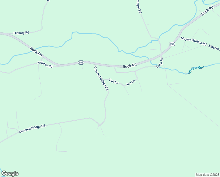 map of restaurants, bars, coffee shops, grocery stores, and more near 390 Covered Bridge Road in Pine Grove