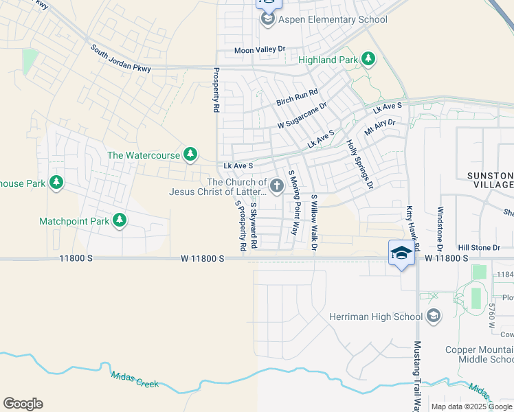 map of restaurants, bars, coffee shops, grocery stores, and more near 11661 South Skyward Road in South Jordan