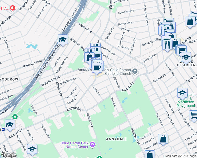 map of restaurants, bars, coffee shops, grocery stores, and more near 37 Mosely Avenue in Staten Island