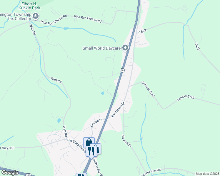 map of restaurants, bars, coffee shops, grocery stores, and more near 1704 Knoll Lane in Apollo