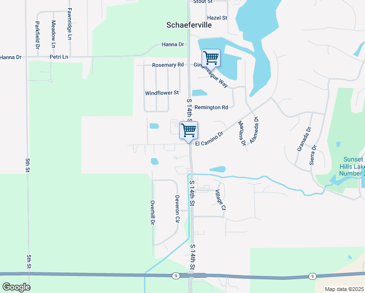 map of restaurants, bars, coffee shops, grocery stores, and more near 2617 S 14th St in Pekin