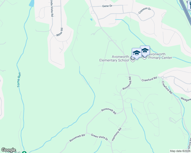 map of restaurants, bars, coffee shops, grocery stores, and more near 160 Oneill Lane in Pittsburgh