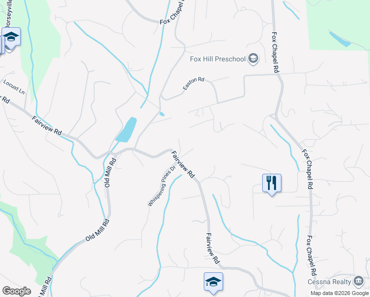 map of restaurants, bars, coffee shops, grocery stores, and more near 9 Fairview Manor Street in Pittsburgh
