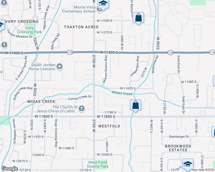 map of restaurants, bars, coffee shops, grocery stores, and more near 2602 W 11625 S in South Jordan