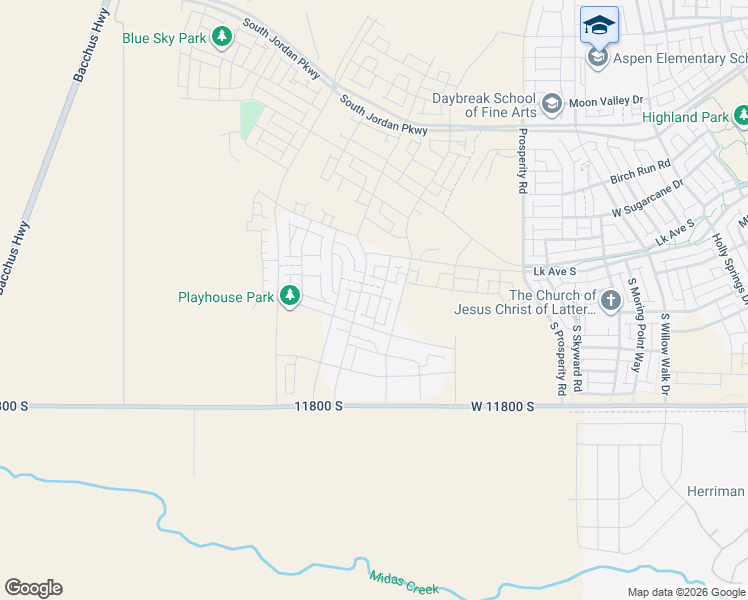 map of restaurants, bars, coffee shops, grocery stores, and more near 6800 11800 South in Herriman