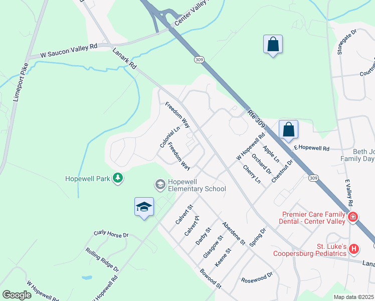 map of restaurants, bars, coffee shops, grocery stores, and more near 4361 Founders Drive in Lehigh County