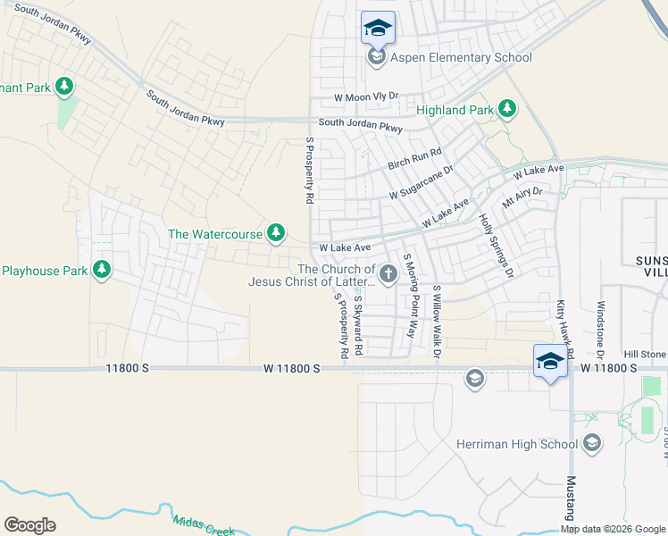 map of restaurants, bars, coffee shops, grocery stores, and more near 6412 West Verdant Hills Way in South Jordan