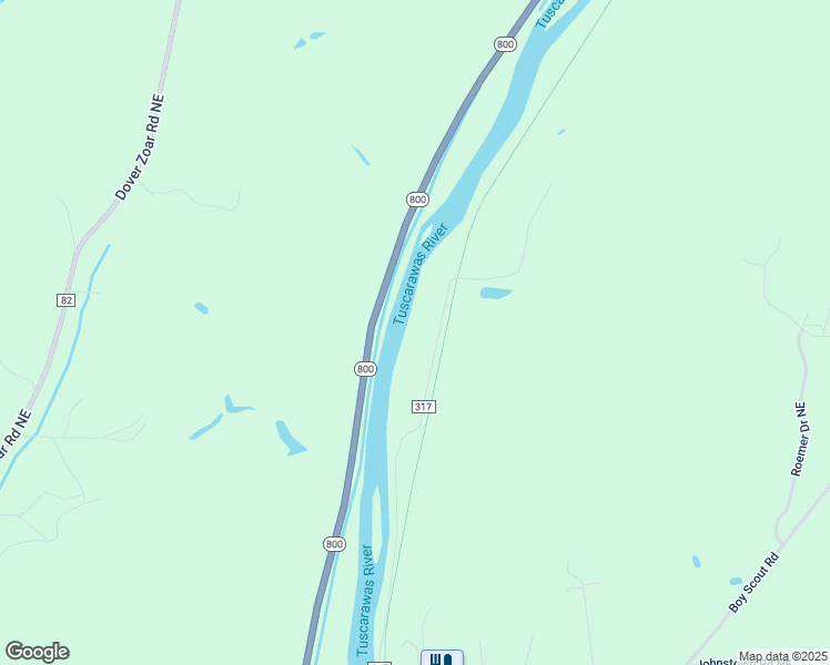 map of restaurants, bars, coffee shops, grocery stores, and more near 4372 White Bridge Road Northeast in Dover