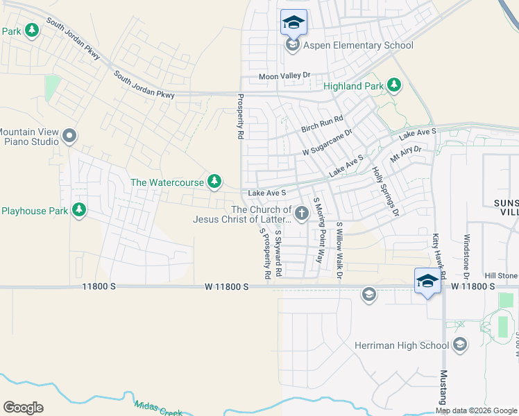 map of restaurants, bars, coffee shops, grocery stores, and more near 11594 South Skyward Road in South Jordan