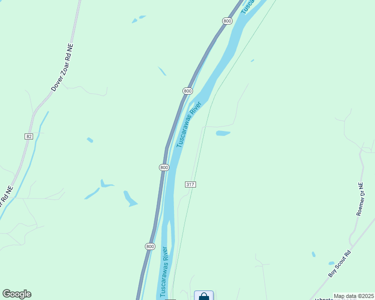 map of restaurants, bars, coffee shops, grocery stores, and more near 4372 White Bridge Road Northeast in Dover