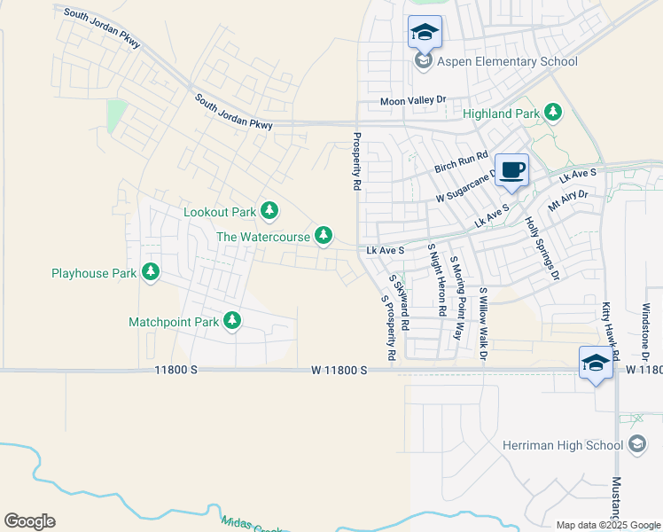 map of restaurants, bars, coffee shops, grocery stores, and more near 11586 South Nimitz Drive in South Jordan