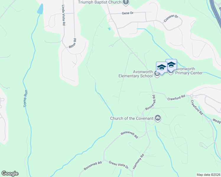 map of restaurants, bars, coffee shops, grocery stores, and more near 160 Oneill Lane in Pittsburgh