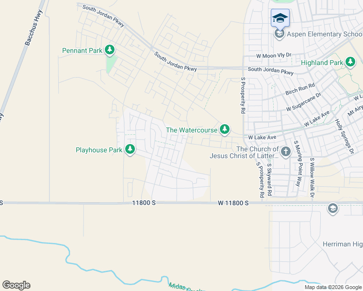 map of restaurants, bars, coffee shops, grocery stores, and more near 6800 11800 South in Herriman