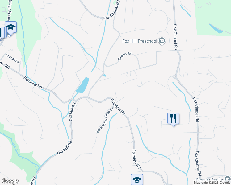 map of restaurants, bars, coffee shops, grocery stores, and more near 9 Fairview Manor in Pittsburgh