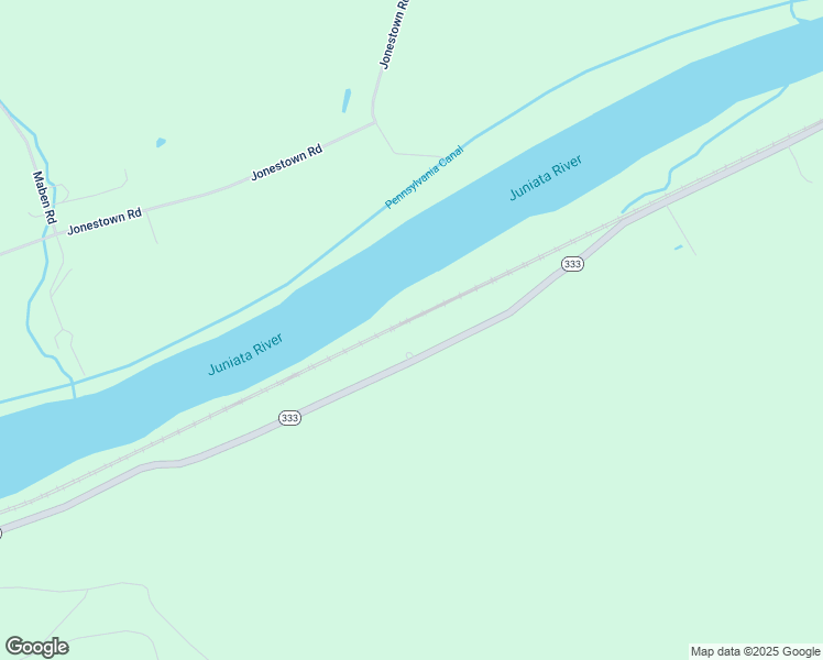 map of restaurants, bars, coffee shops, grocery stores, and more near Pennsylvania 333 in Thompsontown