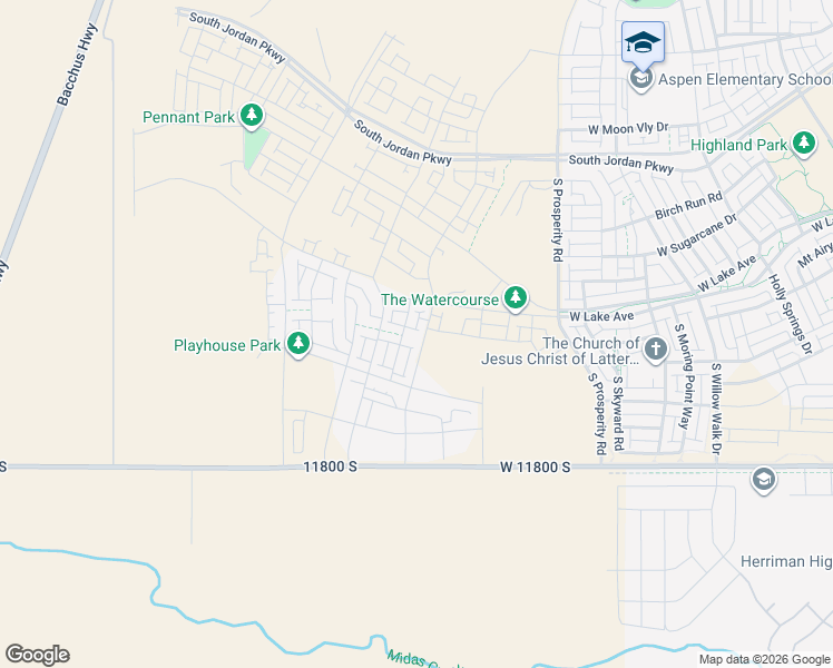 map of restaurants, bars, coffee shops, grocery stores, and more near 6800 11800 South in Herriman