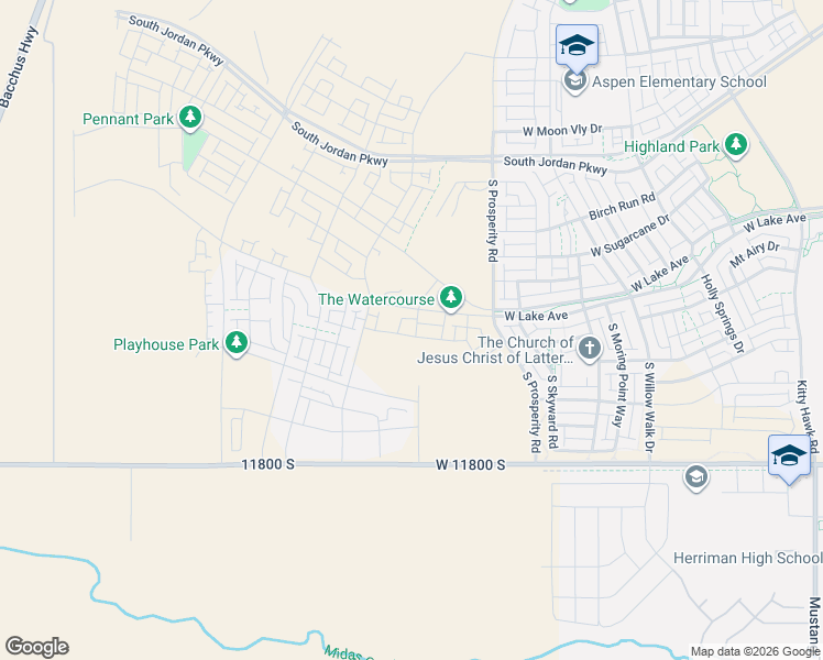 map of restaurants, bars, coffee shops, grocery stores, and more near 11578 South Flying Fish Drive in South Jordan