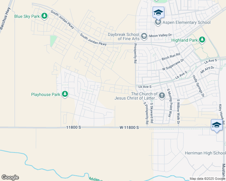 map of restaurants, bars, coffee shops, grocery stores, and more near 11578 South Flying Fish Drive in South Jordan
