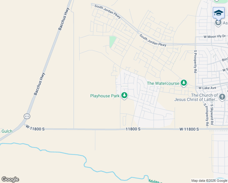 map of restaurants, bars, coffee shops, grocery stores, and more near 11573 Markfield Way in South Jordan