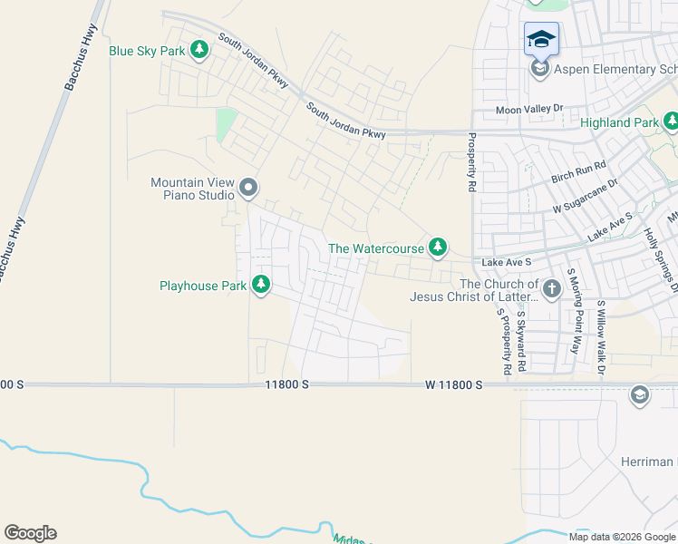 map of restaurants, bars, coffee shops, grocery stores, and more near 11576 Dorian Drive in South Jordan