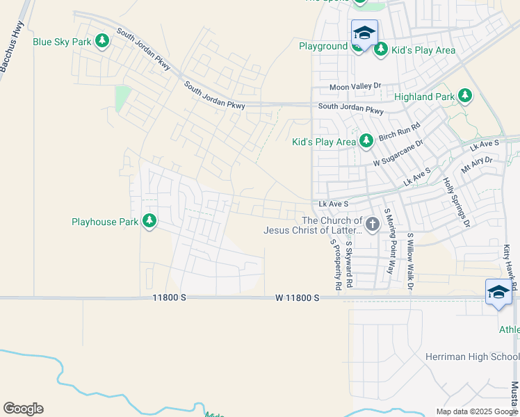 map of restaurants, bars, coffee shops, grocery stores, and more near 11568 South Flying Fish Drive in South Jordan