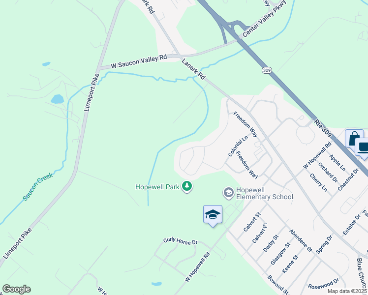 map of restaurants, bars, coffee shops, grocery stores, and more near 4487 Allegiant Street in Lehigh County