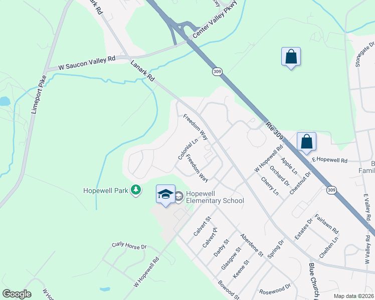 map of restaurants, bars, coffee shops, grocery stores, and more near 4172 Lanark Road in Lehigh County