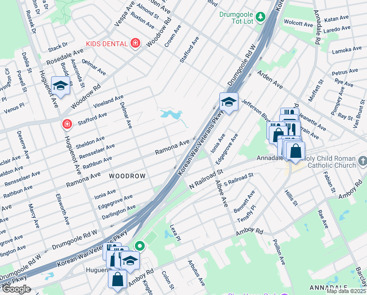 map of restaurants, bars, coffee shops, grocery stores, and more near 354 Rathbun Avenue in Staten Island
