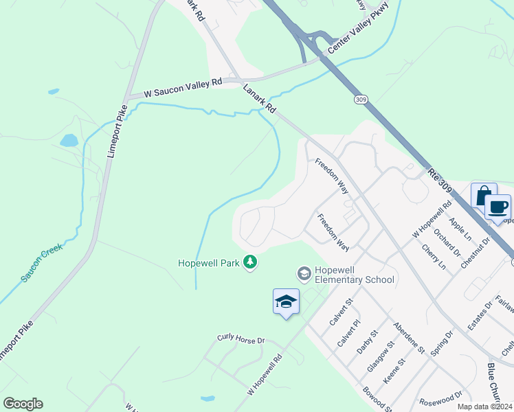 map of restaurants, bars, coffee shops, grocery stores, and more near 4469 Allegiant Street in Lehigh County
