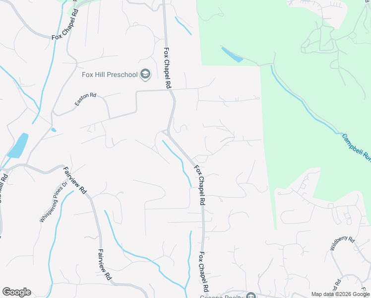 map of restaurants, bars, coffee shops, grocery stores, and more near 1250 Fox Chapel Road in Pittsburgh