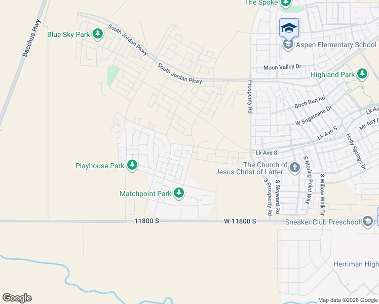 map of restaurants, bars, coffee shops, grocery stores, and more near 6800 11800 South in Herriman