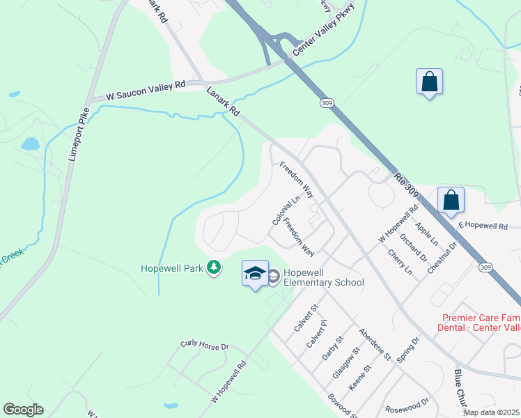 map of restaurants, bars, coffee shops, grocery stores, and more near 4403 Allegiant Street in Lehigh County