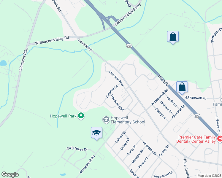 map of restaurants, bars, coffee shops, grocery stores, and more near 4487 Allegiant Street in Lehigh County