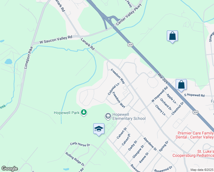 map of restaurants, bars, coffee shops, grocery stores, and more near 4559 Allegiant Street in Lehigh County