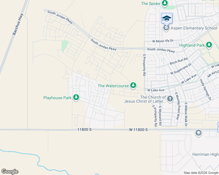 map of restaurants, bars, coffee shops, grocery stores, and more near 6701 West Lake Avenue in South Jordan