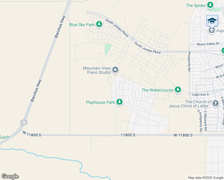 map of restaurants, bars, coffee shops, grocery stores, and more near 6978 Lammermuir Way in South Jordan